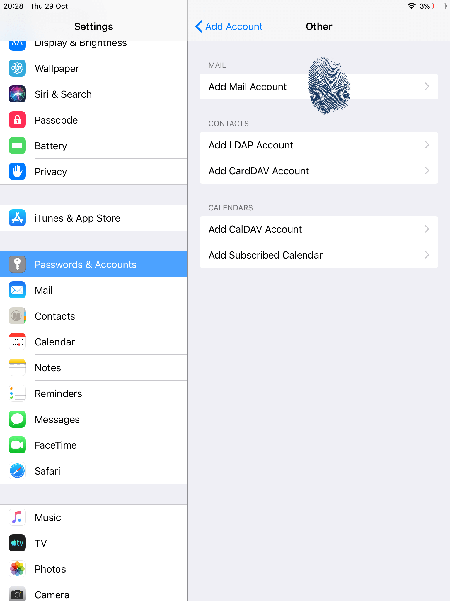 Apple Mail add account